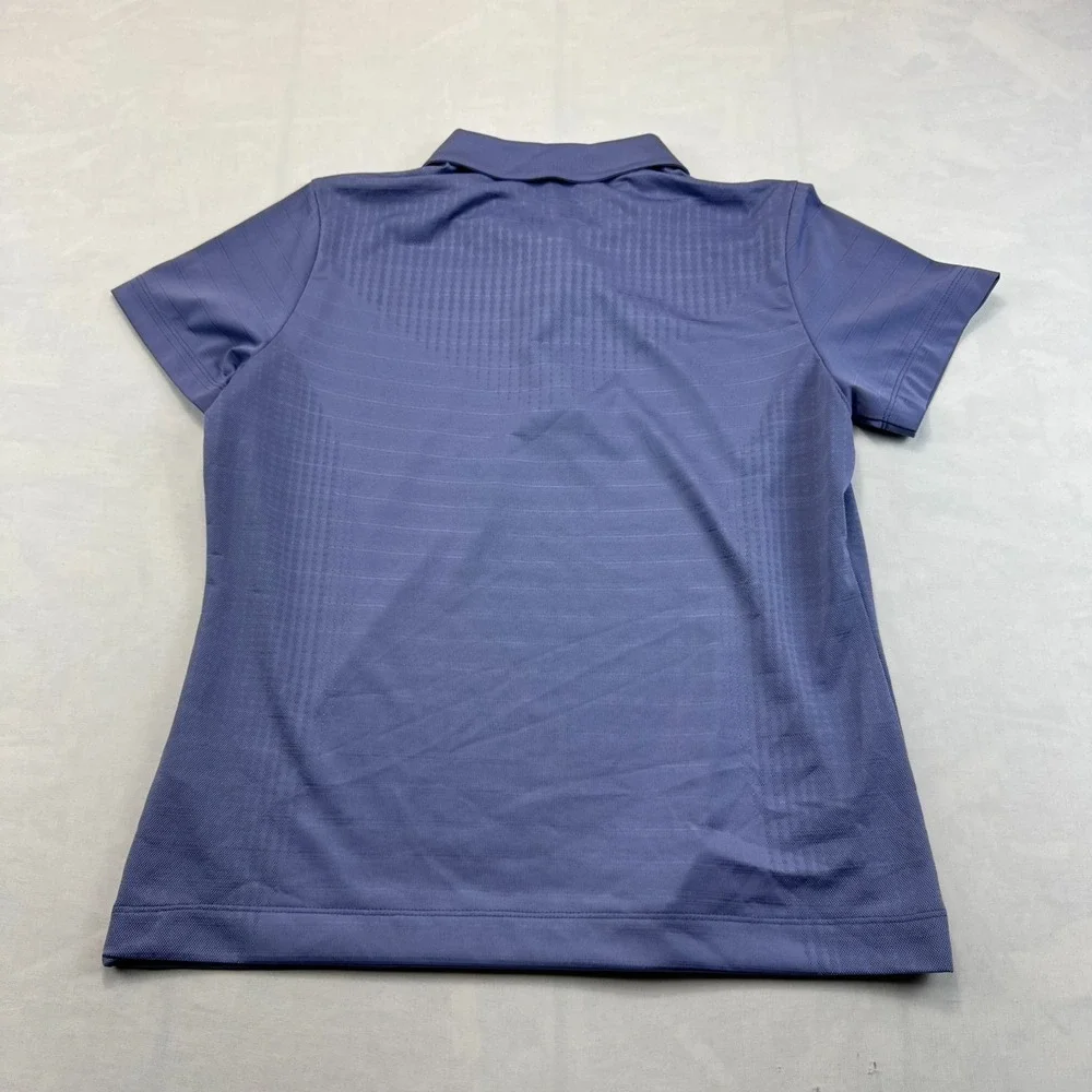 Nike Golf Polo Shirt Women Medium Navy Short Sleeve Collared FIT Dry Performance